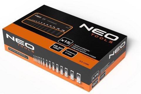 Zestaw 15 przebijaków do wycinania otworów średnica 2-22 mm etui NEO TOOLS