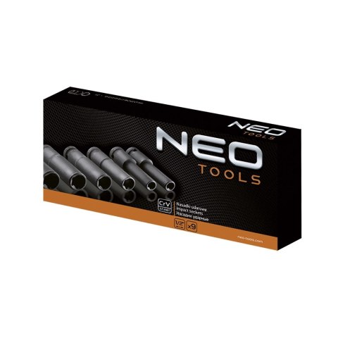 Zestaw Długich Nasadek Udarowych TORX E10-E24 - 9 sztUK 1/2" NEO TOOLS 12-110