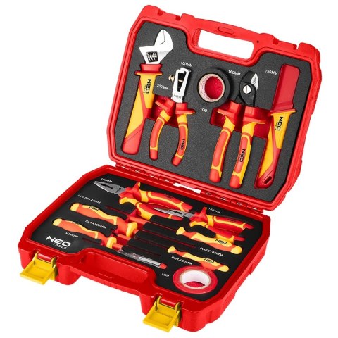 Zestaw Narzędzi dla Elektryka 13 elementy Walizka Szczypce Śrubokręty NEO TOOLS 01-315