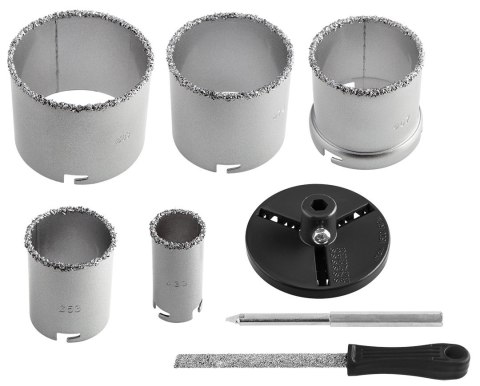 Otwornice wolframowe 32-83 mm, zestaw 8 szt 56T743