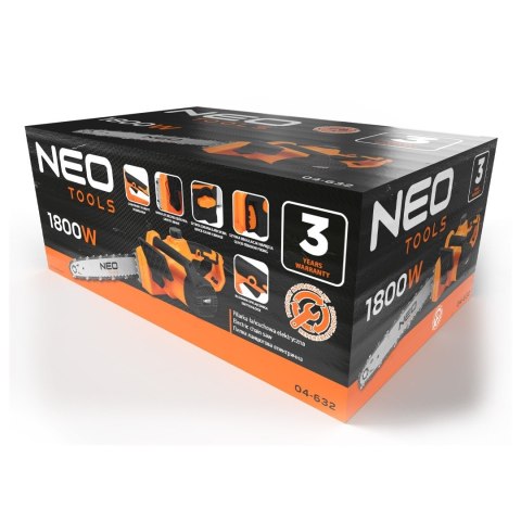 Pilarka piła łańcuchowa 1800W prowadnica 405mm gałęziówka do drewna NEO TOOLS 04-632