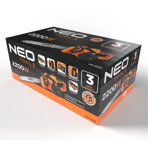 Pilarka piła łańcuchowa 2200 W prowadnica 457 mm gałęziówka do drewna NEO TOOLS 04-633