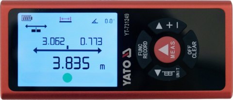 DALMIERZ LASEROWY DWUKIERUNKOWY 2 x 60 m CYFROWY TFT MIERNIK ODLEGŁOŚCI YT-731249 YATO