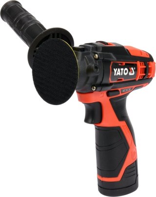Dwubiegowa polerka akumulatorowa 12V 80 mm 2 biegowa z tarczą YATO YT-82903