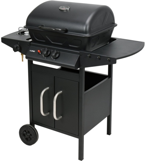 GRILL GAZOWY OGRODOWY 2+1 8 KW PALNIK BOCZNY STALOWY RUSZT LUND 99645