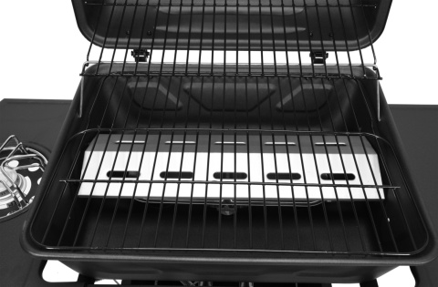 GRILL GAZOWY OGRODOWY 2+1 8 KW PALNIK BOCZNY STALOWY RUSZT LUND 99645