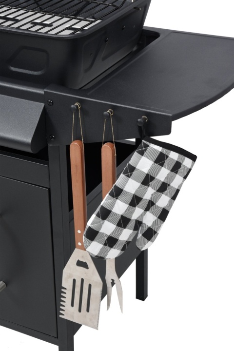 GRILL GAZOWY OGRODOWY 2+1 8 KW PALNIK BOCZNY STALOWY RUSZT LUND 99645