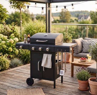 GRILL GAZOWY OGRODOWY 3+1 11,6KW Z TERMOMETREM LUND 99646