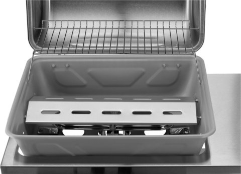 GRILL GAZOWY OGRODOWY 5,5KW DWUPALNIKOWY Z POKRYWĄ STAL NIERDZEWNA LUND 99658