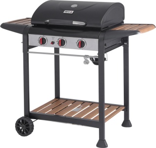 GRILL GAZOWY OGRODOWY NATORI 9 KW 3 PALNIKI 60 X 42 Z POKRYWĄ I PÓŁKAMI YATO YG-20009