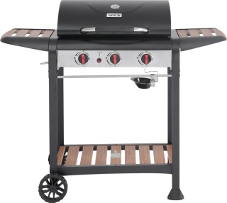 GRILL GAZOWY OGRODOWY NATORI 9 KW 3 PALNIKI 60 X 42 Z POKRYWĄ I PÓŁKAMI YATO YG-20009