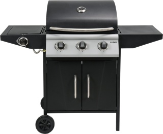 GRILL GAZOWY OGRODOWY Z POKRYWĄ 12,8 kW 4 PALNIKI 2 PÓŁKI SZAFKA LUND 99642
