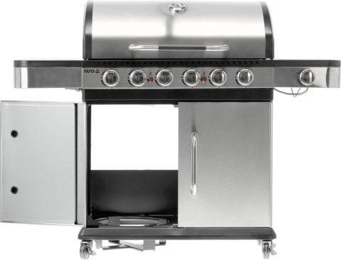 GRILL GAZOWY OGRODOWY ZUSHI 6 + 1 20,2KW Z POKRYWĄ SZAFKĄ PALNIK BOCZNY YATO