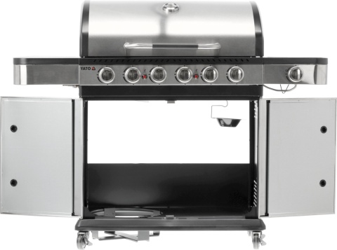 GRILL GAZOWY OGRODOWY ZUSHI 6 + 1 20,2KW Z POKRYWĄ SZAFKĄ PALNIK BOCZNY YATO