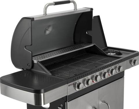 GRILL GAZOWY OGRODOWY ZUSHI 6 + 1 20,2KW Z POKRYWĄ SZAFKĄ PALNIK BOCZNY YATO