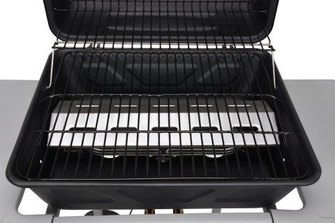 GRILL OGRODOWY GAZOWY BAVEN 2 PALNIKI STALOWE O MOCY 5,5 KW ŻELIWNY RUSZT LUND 99644