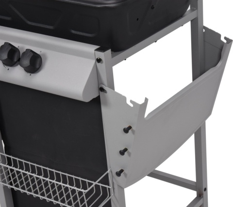 GRILL OGRODOWY GAZOWY BAVEN 2 PALNIKI STALOWE O MOCY 5,5 KW ŻELIWNY RUSZT LUND 99644