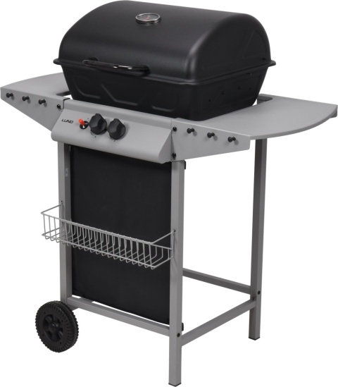 GRILL OGRODOWY GAZOWY BAVEN 2 PALNIKI STALOWE O MOCY 5,5 KW ŻELIWNY RUSZT LUND 99644