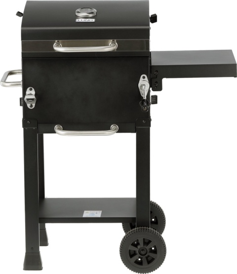 GRILL WĘGLOWY 39,5x29,5cm POKRYWA KOŁA OGRODOWY 2 PÓŁKI STALOWY RUSZT LUND 99928