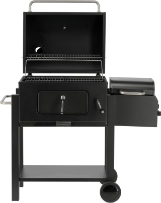 GRILL WĘGLOWY OGRODOWY REGULOWANY RUSZT DELUXE POKRYWA Z WĘDZARNIĄ LUND 99925