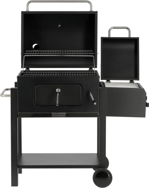 GRILL WĘGLOWY OGRODOWY REGULOWANY RUSZT DELUXE POKRYWA Z WĘDZARNIĄ LUND 99925