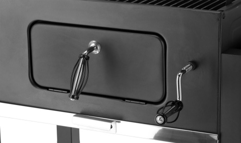 GRILL WĘGLOWY OGRODOWY REGULOWANY RUSZT DELUXE POKRYWA Z WĘDZARNIĄ LUND 99925