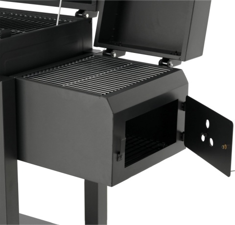 GRILL WĘGLOWY OGRODOWY REGULOWANY RUSZT DELUXE POKRYWA Z WĘDZARNIĄ LUND 99925