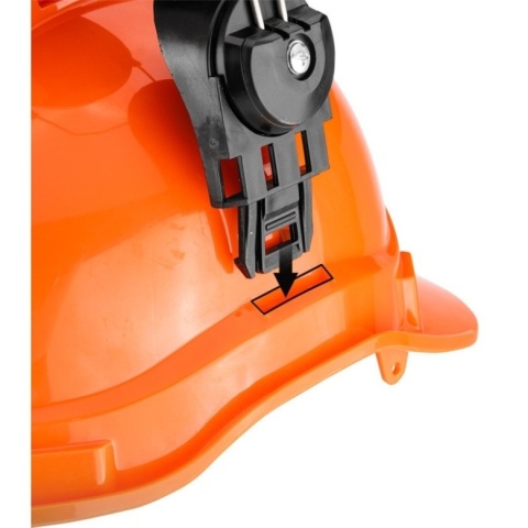 Kask hełm ochronny dla pilarzy drwali z siatką i nausznikami NEO TOOLS 97-395 BHP zestaw 3w1 regulowany SNR 30dB