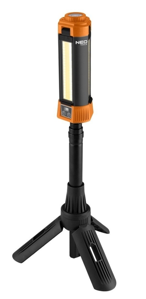 Lampa akumulatorowa LED ze statywem NEO TOOLS 99 137 3000lm 6000mAh powerbank magnes mocna do warsztatu i na budowę