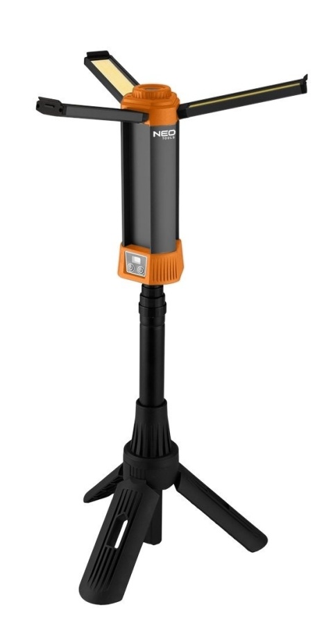 Lampa akumulatorowa LED ze statywem NEO TOOLS 99 137 3000lm 6000mAh powerbank magnes mocna do warsztatu i na budowę