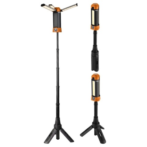 Lampa akumulatorowa LED ze statywem NEO TOOLS 99 137 3000lm 6000mAh powerbank magnes mocna do warsztatu i na budowę