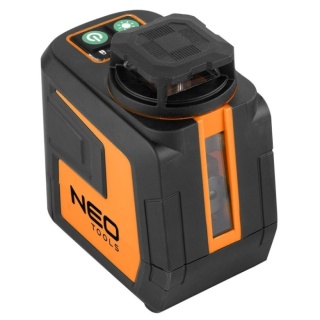 Laser krzyżowy płaszczyznowy zielony 360 NEO TOOLS 75-144 5 linii 20m akumulatorowy uchwyt magnetyczny etui zestaw PROFI