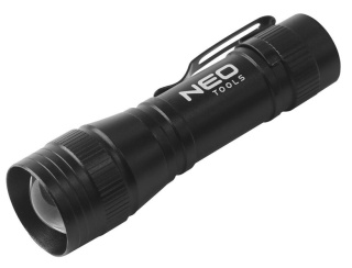 Latarka akumulatorowa LED XPE COB 220lm NEO TOOLS 99-129 kieszonkowa USB C z klipsem aluminiowa dla mechaników i turystów