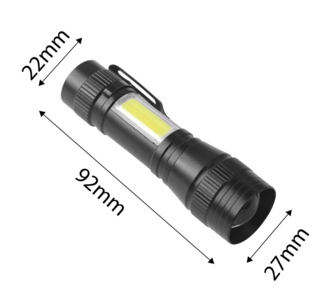Latarka akumulatorowa LED XPE COB 220lm NEO TOOLS 99-129 kieszonkowa USB C z klipsem aluminiowa dla mechaników i turystów