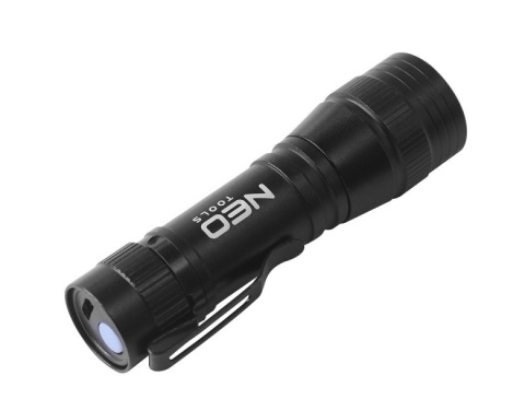Latarka akumulatorowa LED XPE COB 220lm NEO TOOLS 99-129 kieszonkowa USB C z klipsem aluminiowa dla mechaników i turystów