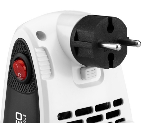 Termowentylator kontaktowy ceramiczny 500W NEO TOOLS 90-158 grzejnik do gniazdka z obrotową wtyczką i termostatem