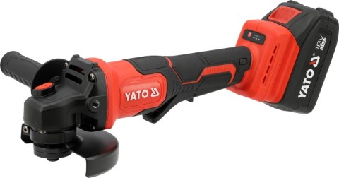 SZLIFIERKA KĄTOWA 125 mm AKUMULATOROWA 18 V 4 Ah SOFT START BEZSZCZOTKOWA YATO YT-828254