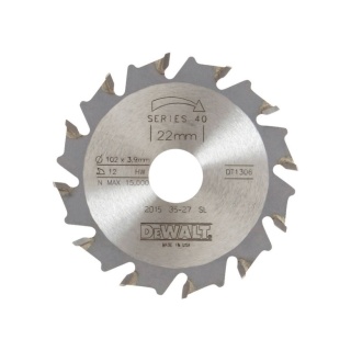 Tarcza tnąca do drewna wpustów lamello DeWALT DT1306-QZ 102x22mm 12 zębów ostrze do frezarek profesjonalna