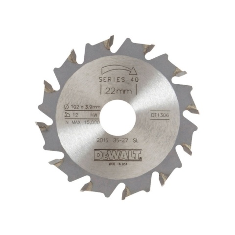 Tarcza tnąca do drewna wpustów lamello DeWALT DT1306-QZ 102x22mm 12 zębów ostrze do frezarek profesjonalna