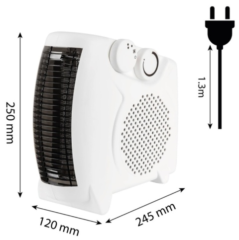 Termowentylator pokojowy 2000W NEO TOOLS 90-117-1 grzejnik 2 tryby pion poziom do 25m2 z termostatem farelka elektryczna