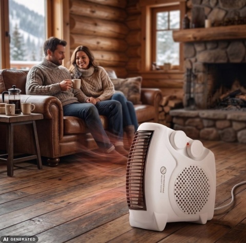 Termowentylator pokojowy 2000W NEO TOOLS 90-117-1 grzejnik 2 tryby pion poziom do 25m2 z termostatem farelka elektryczna