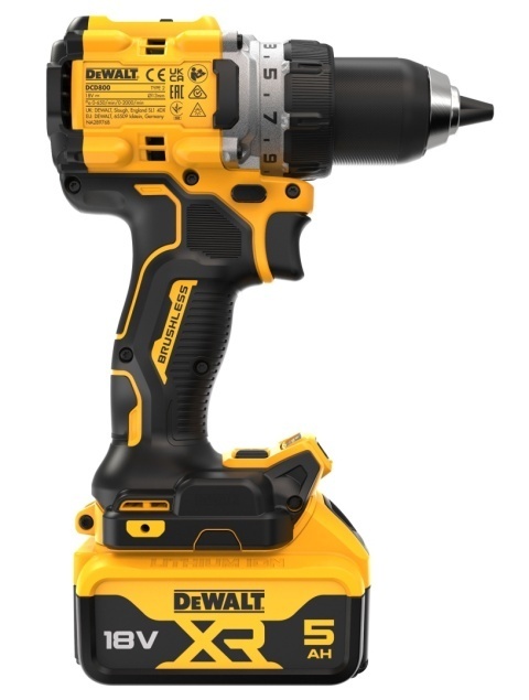 Wiertarko wkrętarka bezszczotkowa DeWALT DCD800P2T 18V 90Nm 2x5Ah zestaw z ładowarką i kufrem TSTAK dla profesjonalistów