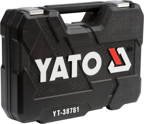ZESTAW KLUCZY KLUCZE NASADOWE PŁASKO-OCZKOWE 1/4" 1/2" 77 ELEMENTÓW YT-38781 YATO