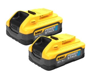 Zestaw 2 akumulatorów DeWALT DCBP518H2-XJ 18V 5Ah POWERSTACK oryginalne baterie do elektronarzędzi XR