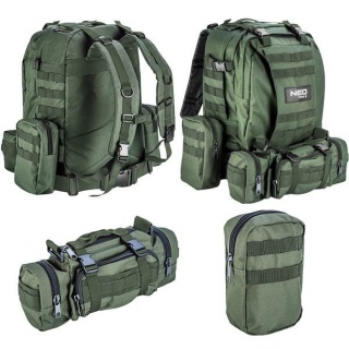 Zestaw Survivalowy Outdoor Plecak Przetrwania Saperka Składana Nóż 6w1 NEO TOOLS