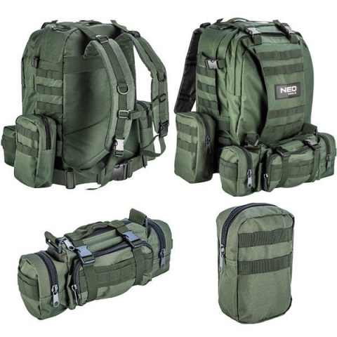 Zestaw Survivalowy Outdoor Plecak Przetrwania Saperka Składana Nóż 6w1 NEO TOOLS