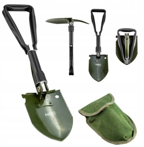 Zestaw Survivalowy Outdoor Plecak Przetrwania Saperka Składana Nóż 6w1 NEO TOOLS