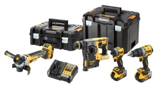 Zestaw elektronarzędzi bezszczotkowych DeWALT DCK429P3T-QW 18V 4 narzędzia 3x5.0Ah walizki TSTAK dla profesjonalistów