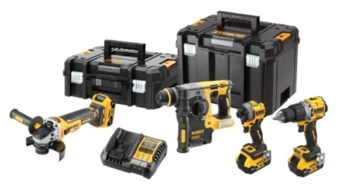Zestaw elektronarzędzi bezszczotkowych DeWALT DCK429P3T-QW 18V 4 narzędzia 3x5.0Ah walizki TSTAK dla profesjonalistów