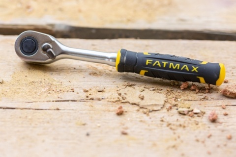 Zestaw kluczy nasadowych Stanley FATMAX 1/4 1/2 cala 50 elementów grzechotki 120 zębów klucze płasko oczkowe chrom warsztat